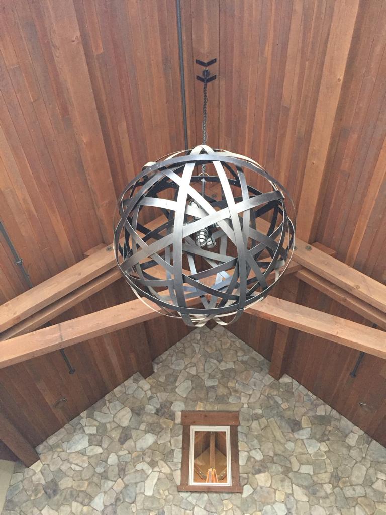 5' Orbits design, metal straps, 6 lights, Restaurant/Resort in Auburn, CA